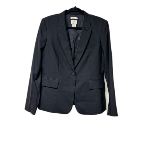 CLUB MONACO New York Black One Button Wool Blazer, Sz 10 - Picture 1 of 6